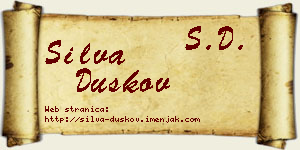 Silva Duškov vizit kartica